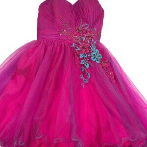 Neblon USA Special Occasion Tulle/Beaded Strapless Special Occasion Dress Sz XS